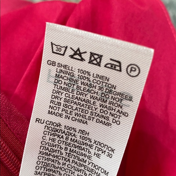 NWT REISS Emilia Tie Front Linen Jumpsuit SIZE 6 - Picture 11 of 12